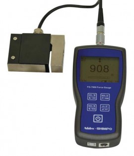 SHIMPO FG-7000L-S-5 Digital Force Gauge/Data Logger with s-beam load cell, 1100 lbs-