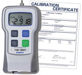 SHIMPO FGE-200XY-NIST Digital Force Gauge 200 lb/100 kg/1000 N,  -