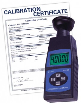 SHIMPO ST-1000-NIST Compact Handheld LED Stroboscope-Tachometer,  -