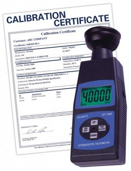 SHIMPO ST-1000-NIST Compact Handheld LED Stroboscope-Tachometer,  -